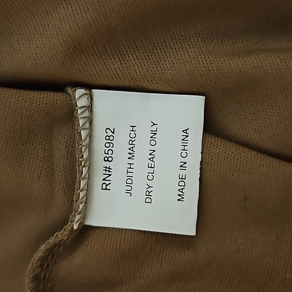 JUDITH MARCH Brown Crochet Metallic Lace Trim Boho Mini Dress - Picture 9 of 10